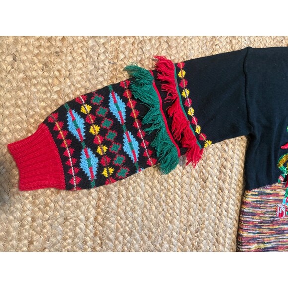 Women’s Feliz Navidad Ugly Christmas Sweater Size Large Holiday Time Sequins - Picture 4 of 6